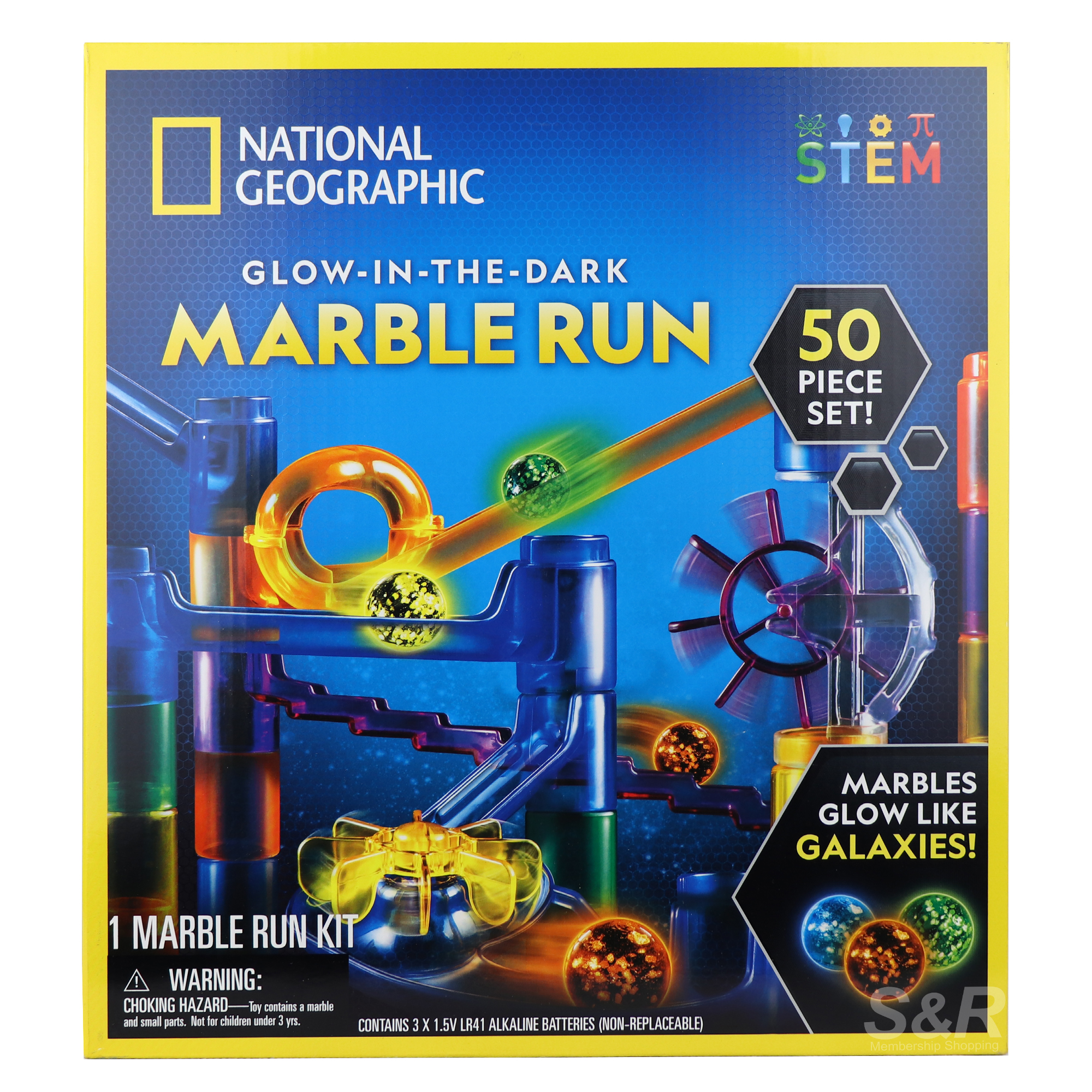 National Geographic Glow-In-The-Dark Marble Run Kit